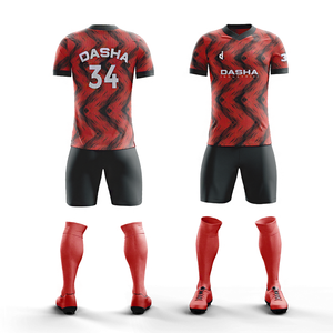 Maillot de football avec logo personnalisé et ensemble d'uniformes de football respirants à séchage rapide Journal personnalisé OEM Service Vêtements de sport pour les joueurs - Product Image 4