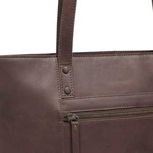 Bolso de mano de cuero genuino de grano completo Vintage de castaño de aceite marrón de alta calidad inglés bohemio geométrico directo superior indio - Product Image 3