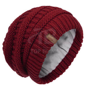 High Quality Custom Logo Winter Beanies Trendy <b>Knitted</b> <b>Hats</b> in Warm Colors Wholesale Common Fabric Beanies - Product Image 1