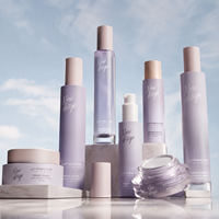 Série complète personnalisable : Kit de soins de luxe en verre – Flacon pompe à lotion jaune 30ml, 50ml, 80ml, 100ml et pot à crème 30g, 50g