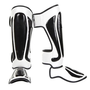 2024 nouveau coup de pied personnalisé Taekwondo équipement de protection en cuir boxe entraînement protège-tibias pour MMA Arts martiaux jambe karaté coup de pied bouclier - Product Image 6