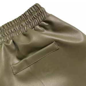 Pantalones cortos de piel auténtica retro americanos personalizados, pantalones cortos informales sueltos logotipo personalizado superventas OEM - Product Image 5