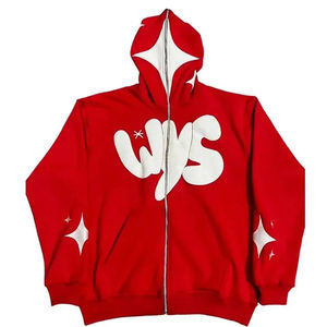 Hot Trend Men's 100% Cotton Distressed Washed Street Sudadera Patrón sólido con capucha Cremallera completa 500 Gsm Fleece para el invierno - Product Image 1