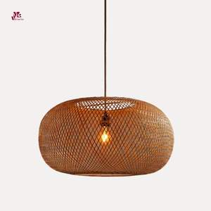 Hot <b>Items</b> LED Bamboo Rattan Pendant Light with Natural Bamboo Shade <b>for</b> Home Office <b>Kitchen</b> & Hotel <b>Decoration</b> - Product Image 2