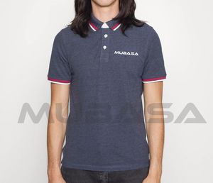 Polos en coton respirant pour hommes surdimensionnés brodés couleur unie unisexe polos de golf Mubasa Sports - Product Image 4