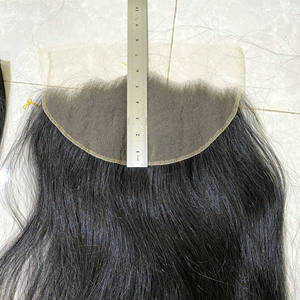 Venta al por mayor de cabello virgen, peluca de encaje Frontal HD suizo, transparente, recta - Product Image 2