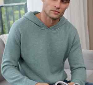 Sweat à capuche en cachemire personnalisé pour hommes pull tricoté classique à la mode pour hommes sweat à capuche pour hommes - Product Image 2