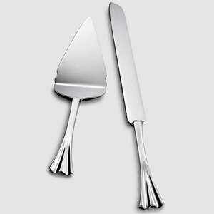 Elegante Juego de Servir Pastel de Metal con Cuchillo para Pastel de Acero Inoxidable, Decoración de Mesa Reutilizable y Ecológica, Utensilios para Pastel - Product Image 4