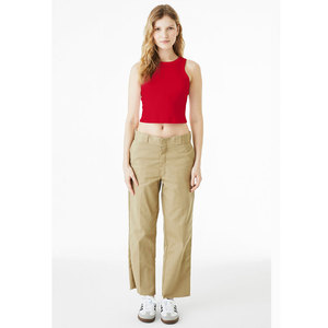 Racerback Tank Tops Yoga Tops Solid Red Blend 1019 WOMEN'S MICRO RIB RACER Cropped TANK Top - Product Image 6