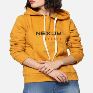 Sweat à capuche décontracté pour femmes de fabrication professionnelle pour l'hiver bon matériau avec col à capuche et logo avant - Product Image 4