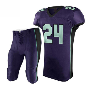 Tenues de football personnalisables de haute qualité OEM, uniforme de football américain pour les saisons d'été et d'automne, ensembles teints en pièce - Product Image 4