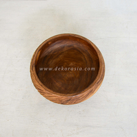 Ecologische houten schaal, natuurlijke houten salade schaal, teakhouten fruitschaal voor thuis, keuken en feesten.