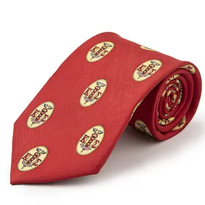 100% Silk Printed Necktie All Over Crest Kappa Sigma Fraternity Tie For Men Top Quality Hand Made Neck Wear