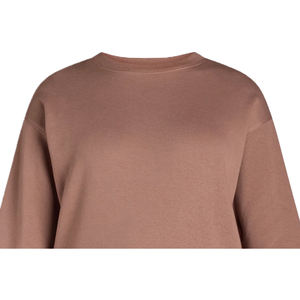 Sweat-shirt d'hiver surdimensionné à col en V pour femme, écologique, coupe-vent, respirant - Polyester/coton polaire, broderie sur le devant - Product Image 4