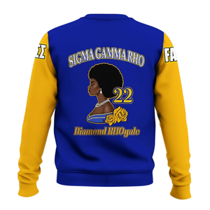 Sigma เสื้อสเวตเตอร์คอกลมสีทองแกมม่า Rho 1922เสื้อสวมหัวผ้าฟลีซแบบพรีเมียมสไตล์ของขวัญสำหรับผู้หญิง - Product Image 2
