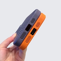 Coque de téléphone T037 en nid d'abeille à dissipation thermique pour iPhone 11 12 13 14 15 16 17 18 Pro Max, sensation magnétique, PC, noir