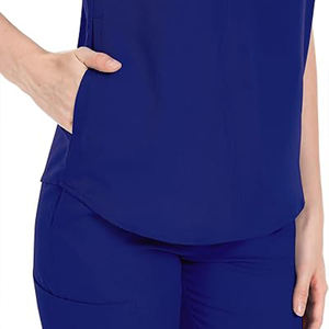 Vente en gros d'uniformes élastiques pour femmes unisexe avec logo personnalisé Vêtements de travail d'hôpital pour femmes Pantalon de beauté en toile pour infirmière - Product Image 5