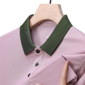 เสื้อเชิ้ตแขนสั้นผู้ชายคุณภาพสูง ผ้าถัก ระบายอากาศได้ดี ปักลาย โพลีเอสเตอร์/คอตตอน พิมพ์ลาย เหมาะสำหรับใส่ทำงาน - Product Image 3