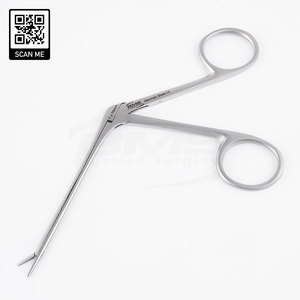 คีมจับเนื้อเยื่อคุณภาพสูง คีมจับเนื้อเยื่อแบบจระเข้ คีมจับเนื้อเยื่อแบบจระเข้สแตนเลส เครื่องมือผ่าตัดหู คอ จมูก ชุดเครื่องมือสำหรับการสอดใส่และถอดชิ้นเนื้อ - Product Image 2