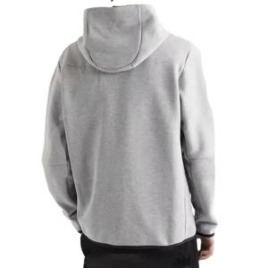 Sudadera con capucha de invierno para hombre, ligera, con cremallera completa, 100% poliéster, forro polar técnico, softshell, efecto lavado a la piedra, con bolsillo en la manga, venta al por mayor y personalizada - Product Image 6
