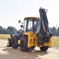 Pour 388H tout-terrain Mini pelle diesel chargeuse sur pneus robuste avec moteur et moteur Garantie 1 an Chargeuse-pelleteuse