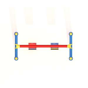 Double Swing for Indoor/Outdoor Use 114 X 2mm Standard Parking Plastic Metal Daycare <b>Trampoline</b> Park Kindergarten Playhouse - Product Image 5