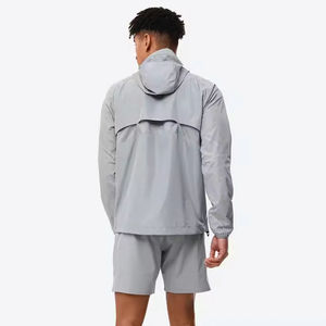 ชุดวอร์ม2ชิ้นสำหรับผู้ชายเสื้อกันลมผ้าซาตินแบบเย็บปักแบบไม่จำกัดเพศชุดวอร์มแบบมีกระดุมสำหรับฤดูร้อน - Product Image 1