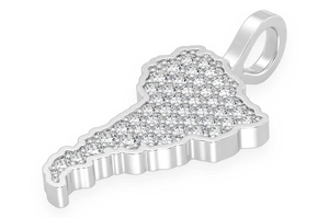 14K oro sólido Venta caliente América del Sur Continente Mapa Diamantes naturales Colgantes Hip Hop Joyería para hombre Precio de fábrica personalizado - Product Image 6