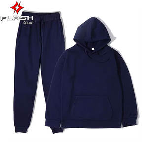 Vêtements de sport en velours de couleur unie ensemble deux pièces sweat à capuche chaud pantalons de survêtement Jogging automne/hiver survêtement décontracté ample automne - Product Image 5