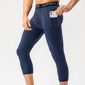 Collants d'exercice de compression personnalisés pour hommes vêtements de musculation Leggings à taille élastique pour hommes Leggings de sport pour hommes - Product Image 4