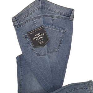 Casual de alta calidad de la cintura clásica de pierna ancha suelta pantalones vaqueros de mezclilla de las mujeres Jeans Rodilla Rip Baggy Boyfriend Jeans - Product Image 6