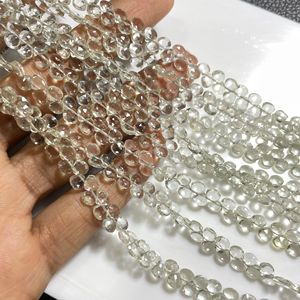 Alta calidad 4-4,5 MM verde amatista facetada pequeña forma de corazón Briolette cuentas de piedras preciosas suministro al por mayor - Product Image 3