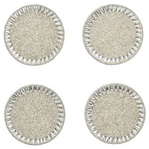 Beaded Coaster Set Hand Wrought Glass <b>Mat</b>/Pad for Wedding <b>Christmas</b> Party <b>Table</b> Accent at Low Cost - Product Image 2