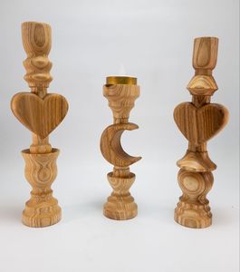 Bougeoir en bois au design personnalisé avec bougeoir en bois de grande taille avec pièce de la meilleure qualité et design unique - Product Image 1