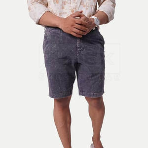 Pakistan Made OEM Service Manufacturer High Street 100% Cotton Breathable Quick Dry Acid Wash <b>Shorts</b> Plain Dyed Solid Color <b>Plus</b> - Product Image 2