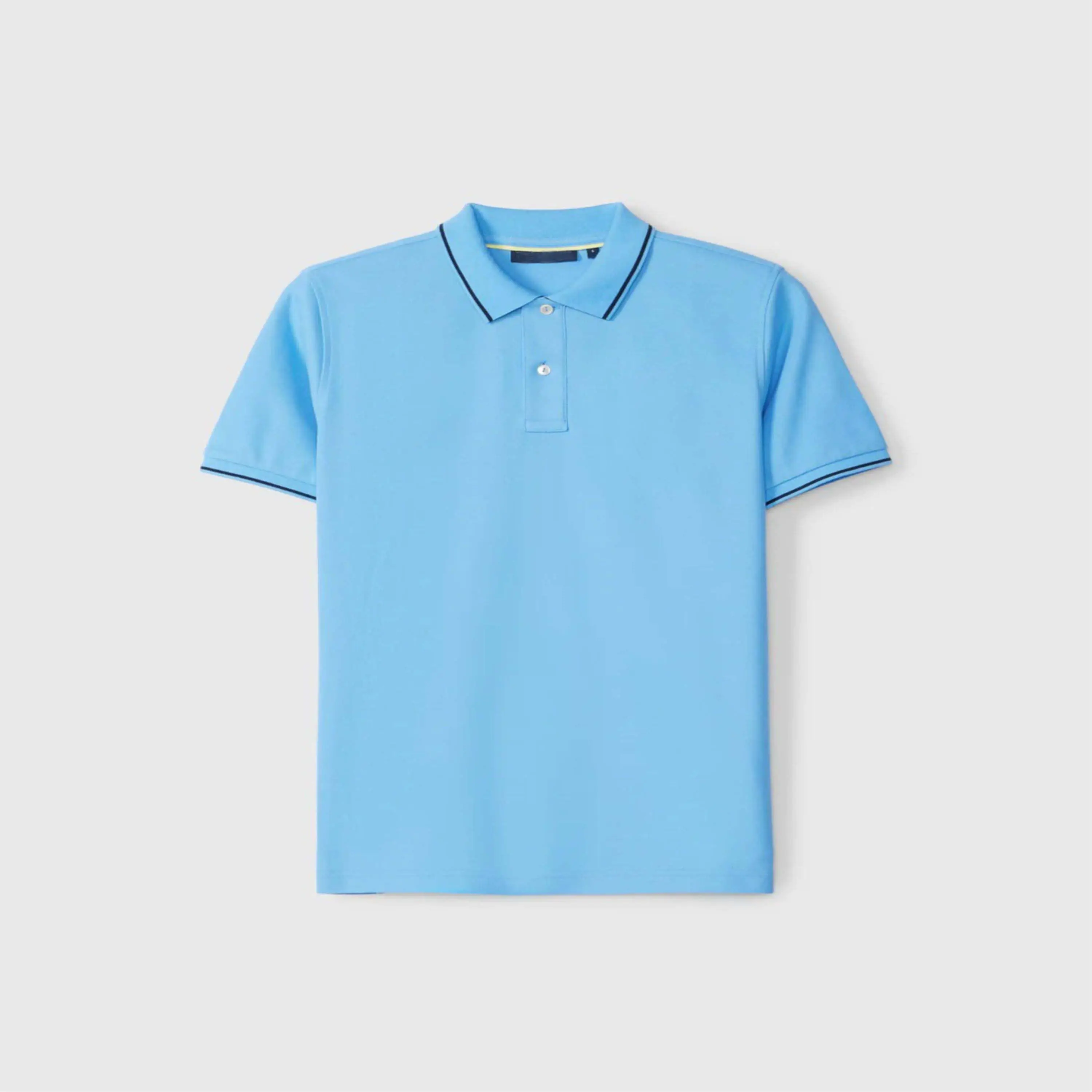 Pakistan'da yapılan özel kumaş 100% pamuk erkek iş Golf Polo gömlek düz Golf Polo gömlek