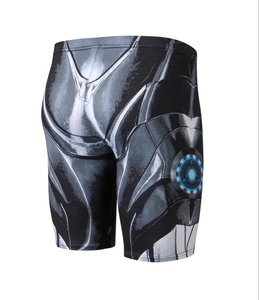 กางเกงขาสั้นรัดกล้ามเนื้อผู้ชายกางเกงขาสั้นเอวยางยืดปรับแต่งได้สไตล์เอวกลางเอวแบบลำลอง - Product Image 3