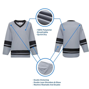 Ventes en gros de maillots de hockey sur glace de haute qualité, doux et confortables, vêtements d'équipe, maillots de hockey, vêtements de sport de plein air - Product Image 4