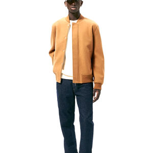 2025 mejor diseño personalizado de alta calidad para hombres chaquetas de bombardero casuales tela de lona con cuello alto - Product Image 1