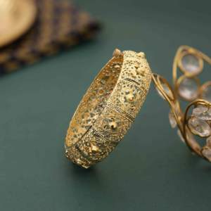 Wholesale Fashion 14K 18K 24K <b>Gold</b> Plated Traditional Kada Bangles Brass <b>Gold</b> Filled Jewelry <b>for</b> <b>Weddings</b> and Orthodoxy - Product Image 3