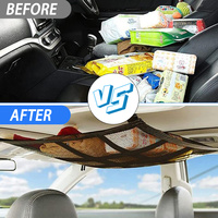 Filet de rangement double couche en maille personnalisable pour toit de voiture 78x53cm, idéal pour fourgonnette et camion