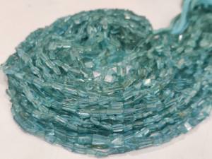 Cuentas de Apatita Azul Natural Facetadas, de 5 a 8 mm, Vendidas por Hilo de 8 Pulgadas de Largo - Product Image 2