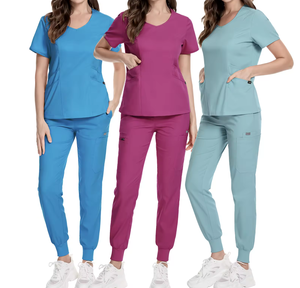Conjunto de uniforme suave para mujer, conjunto quirúrgico de enfermería, uniforme de hospital, fábrica médica, venta al por mayor, uniformes personalizados para mujer - Product Image 4