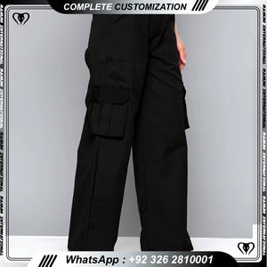 Venta al por mayor Cargo Pant Men Jogging Track Cargo Pants Custom Cotton Slim Fit Stacked Pants Cargo Pants For Men - Product Image 5