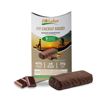 Barre énergétique Fit Energy Choco Bisabor, amandes naturelles, enrobée de chocolat, sans sucre, aux fruits, en boîte, faite à la main, collation saine pour les athlètes