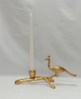 Bougeoir oiseau en métal moderne avec long cône en verre fait à la main utilisation de mariage de Noël conception de lanterne élégante