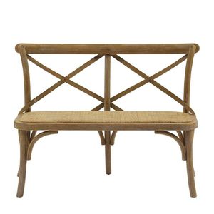 Banco de Comedor de Madera Maciza de Teca Antigua de Estilo Urbano, Asientos Interiores para Cafetería, Restaurante y Hostelería - Product Image 2