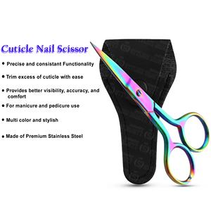 Ciseaux professionnels à pointe fine en acier inoxydable pour manucure, coupe des cuticules, utilisation en salon de beauté, fabricant OEM en gros - Product Image 3