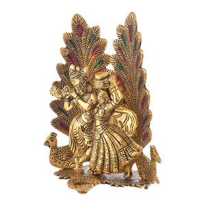 รูปปั้นพระราชาธิบดีรัฐา ชุบทอง งานเชื่อมโลหะ เครื่องใช้บนโต๊ะอาหาร ศาสนา สมัยใหม่ ราชสถาน ของตกแต่งบ้าน ของขวัญ - Product Image 5