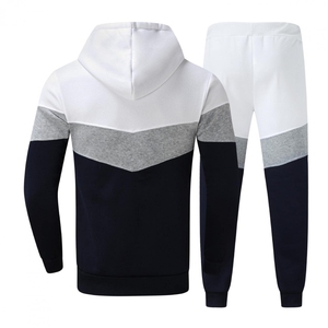 Nouvelle formation Slim Fit coton polyester Sportswear costume uni ajusté hommes polaire Jogging survêtement de haute qualité - Product Image 2
